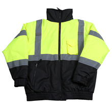 Construcción impermeable Parka de invierno Hi Vis Bomber Chaqueta